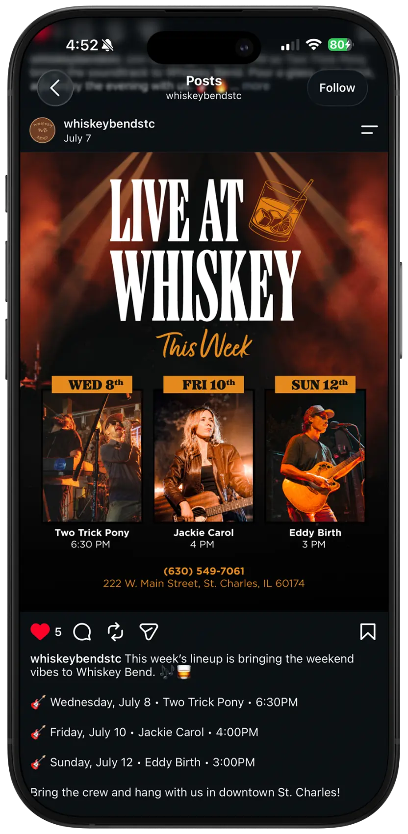 Whiskey Bend: Live Music