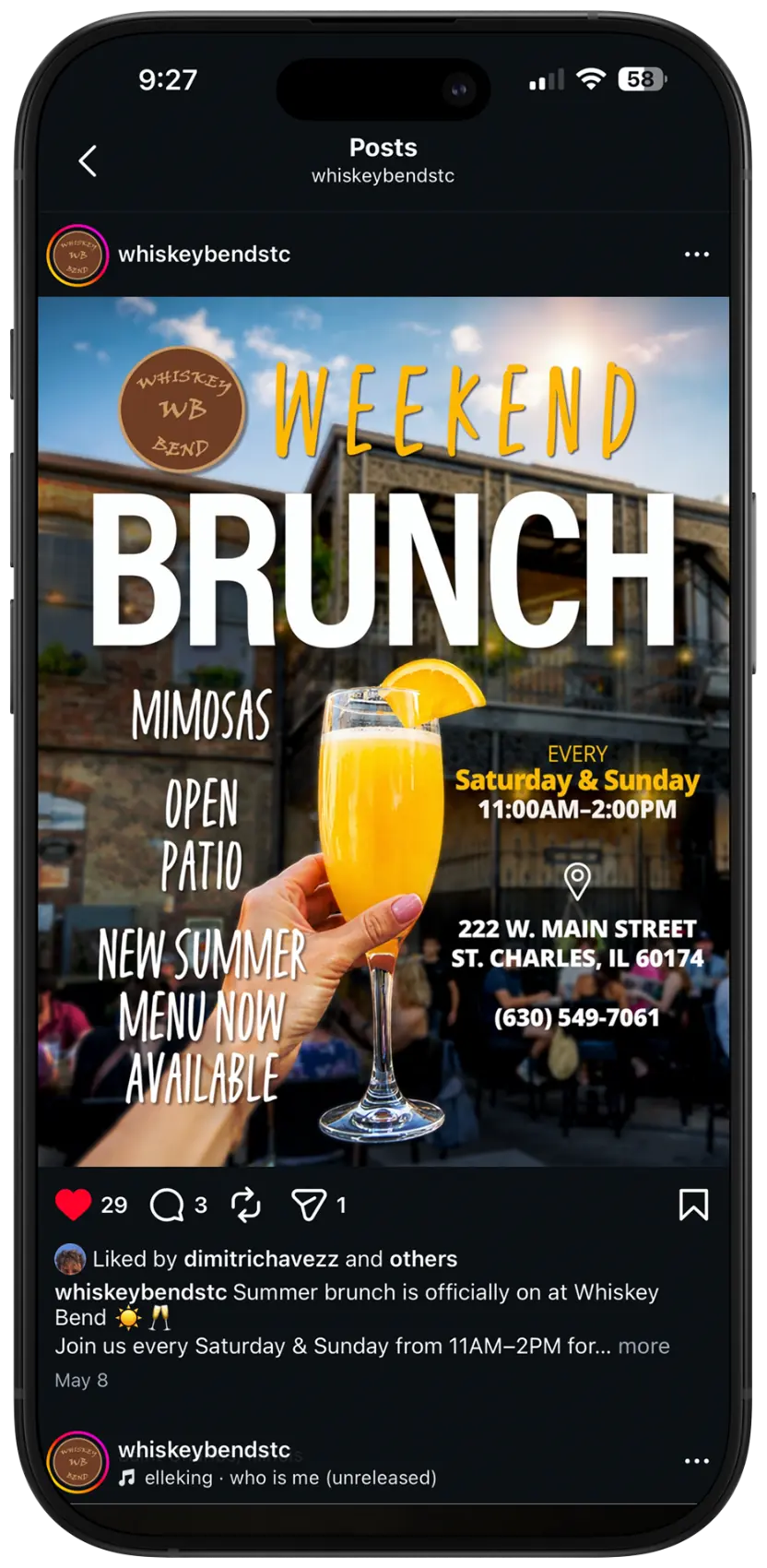 Whiskey Bend: Weekend Brunch