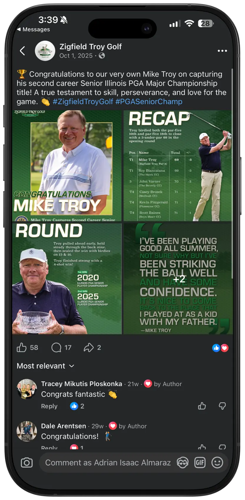 Zigfield Troy Golf: Mike Troy Championship